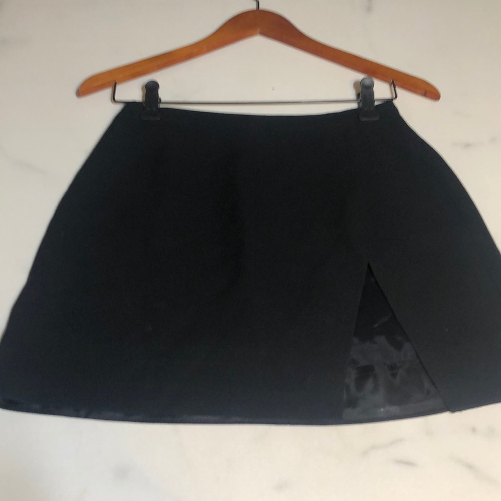 Black Bebe Skirt with Sexy Front Slit! Size 6!
